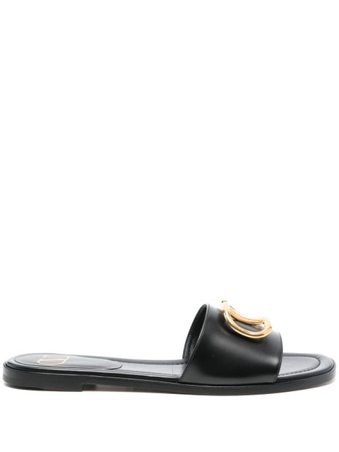 Valentino Garavani VLogo Signature slides - Black - zdjęcie produktu nr 1