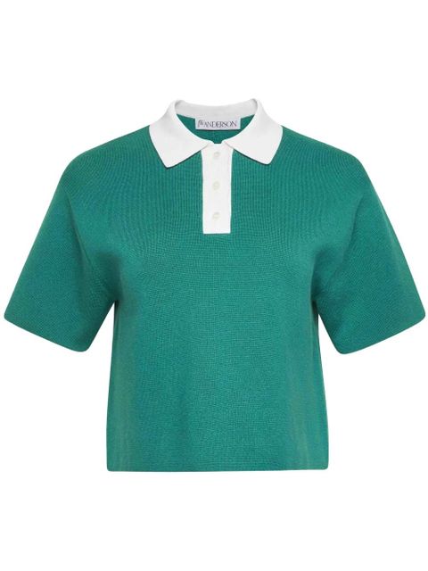 JW Anderson cropped polo shirt - Green - zdjęcie produktu nr 1