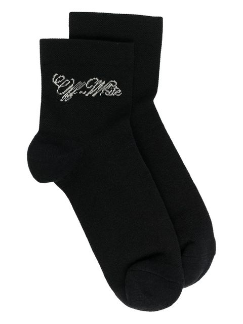 Off-White intarsia-logo socks - Black - zdjęcie produktu nr 1