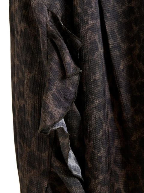 Essentiel Antwerp Ilorin leopard-print ruffled shirt - Black - zdjęcie produktu nr 2