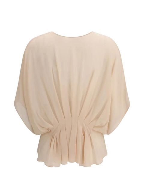 Max Mara buttoned pleated blouse - Neutrals - zdjęcie produktu nr 2