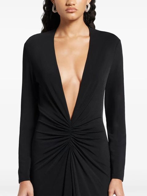 TOM FORD v-neck long sleeve dress - Black