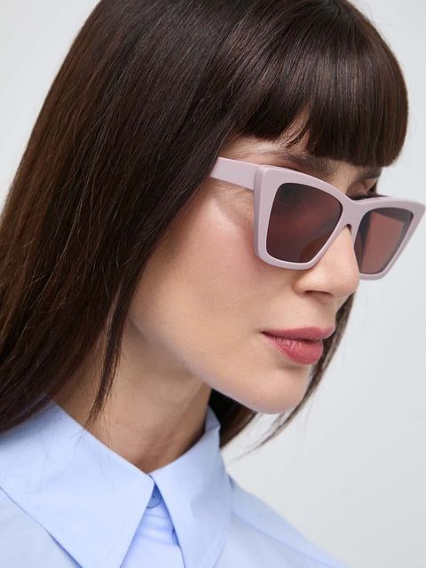 Saint Laurent okulary przeciwsłoneczne MICA damskie kolor różowy