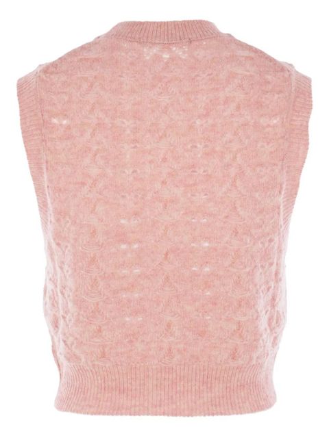 Cecilie Bahnsen Openwork knit sweater - Pink - zdjęcie produktu nr 2