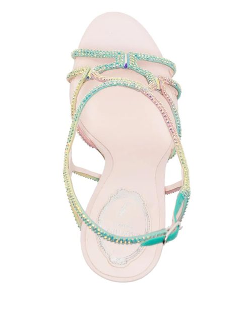 René Caovilla 100mm Peach-burano sandals - Pink