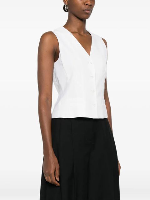 Max Mara V-Neck button vest - Neutrals