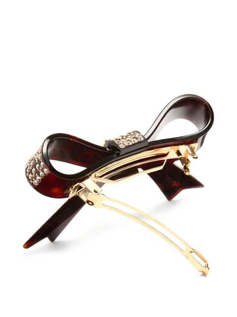 Valentino Garavani Vlogo Signature hair clip - Brown - zdjęcie produktu nr 2