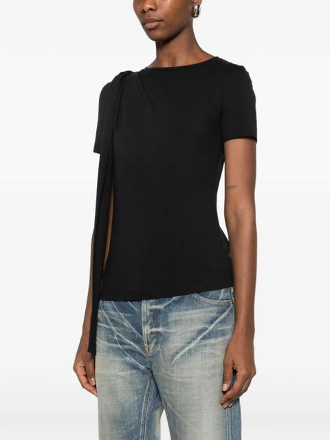 Blumarine draped T-shirt - Black