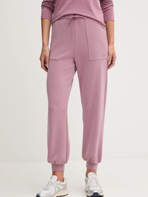 EA7 Emporio Armani spodnie dresowe damskie kolor różowy gładkie AF12643.7W000193 - zdjęcie produktu nr 1