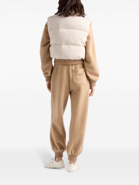 Prada logo-embroidered down vest - Neutrals - zdjęcie produktu nr 2