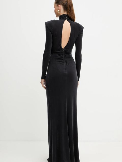 Elisabetta Franchi sukienka kolor czarny maxi prosta ABR0656E2