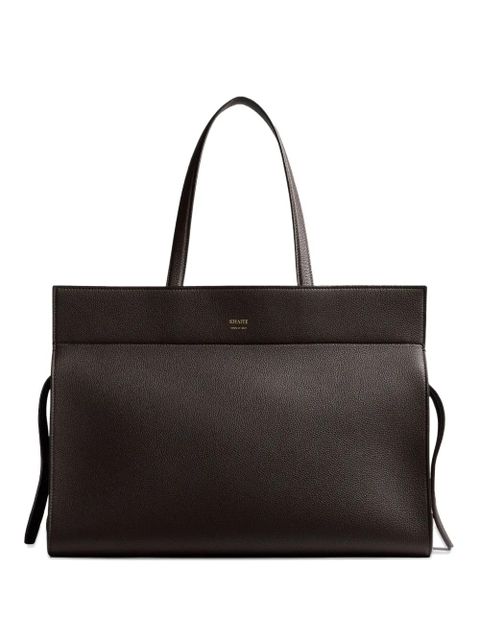 KHAITE Crosby two-handle zip-closure shoulder bag - Brown - zdjęcie produktu nr 1