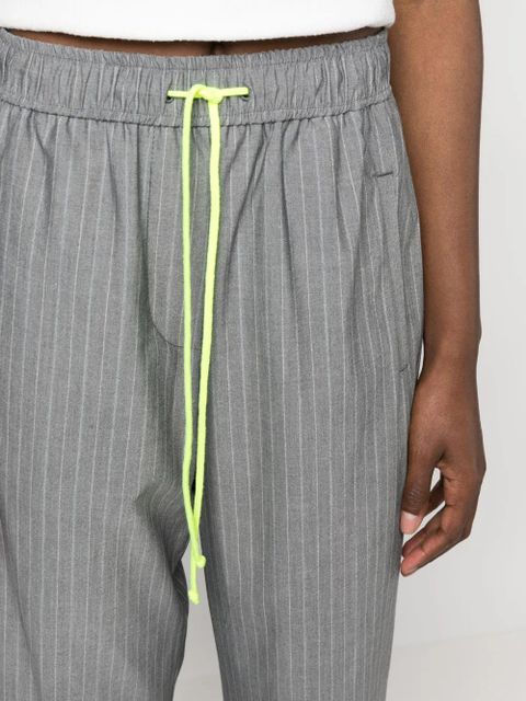 Essentiel Antwerp pinstripe-pattern drawstring-waist trousers - Grey