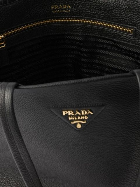 Prada large leather tote bag - Black