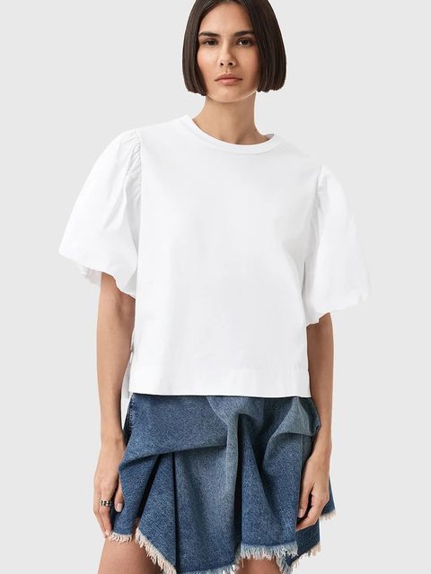 AllSaints t-shirt bawełniany JESS damskie kolor biały W031JD - zdjęcie produktu nr 1