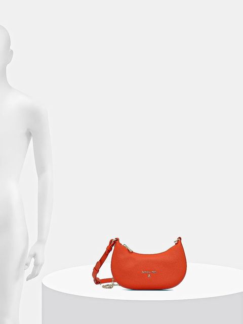 Patrizia Pepe torebka skórzana kolor pomarańczowy 8B0309 L001