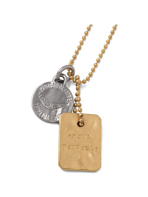 Zadig&Voltaire rectangular-pendant necklace - Gold