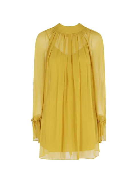 STAUD bow-neck mini dress - Yellow - zdjęcie produktu nr 2