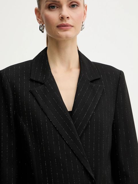 Guess marynarka ZANITA kolor czarny dwurzędowa W5BN59 W2422