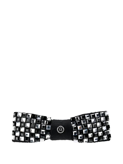 Maison Michel crystal-embellished bow hair clip - Black - zdjęcie produktu nr 1