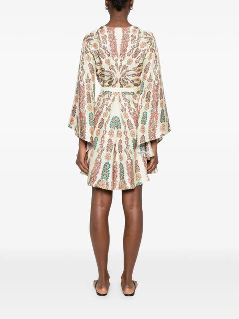 ETRO V-neck paisley-print mini dress - Green