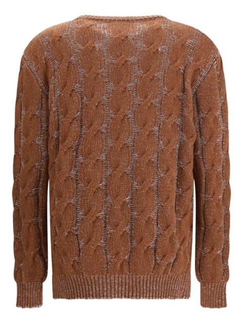 Marni long-sleeved cable-knit sweater - Brown - zdjęcie produktu nr 2