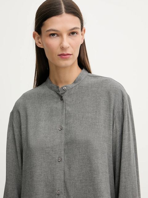 Marc O'Polo koszula damska kolor szary regular 600088042277