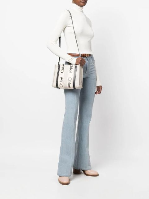 Chloé Woody logo-print tote bag - Neutrals - zdjęcie produktu nr 2