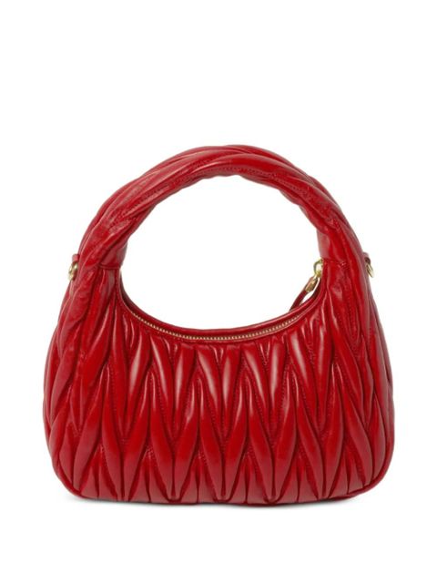Miu Miu Wander matelassé nappa leather bag - Red
