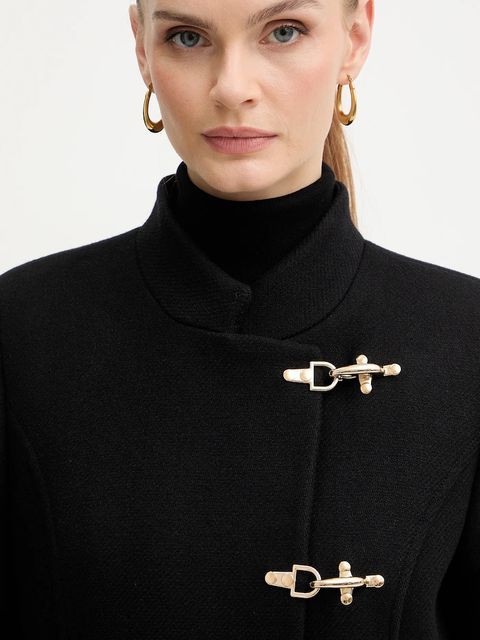 Morgan płaszcz z dodatkiem wełny kolor czarny GCLIPE