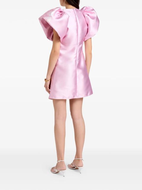 Marques'Almeida puff-sleeve floral-print mini dress - Pink