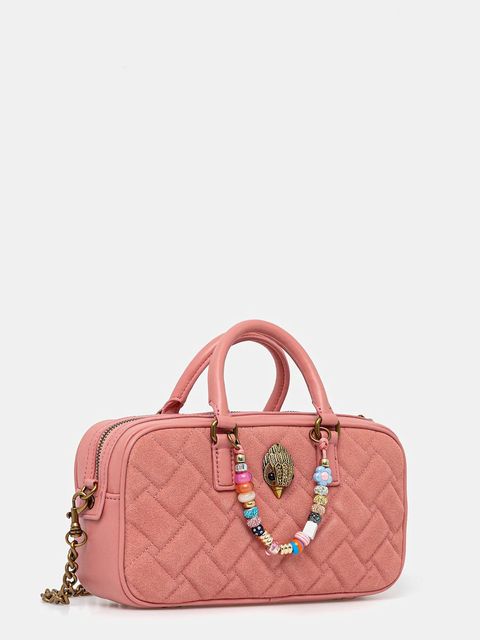 Kurt Geiger London torebka zamszowa KENSINGTON kolor różowy 3580957219 - zdjęcie produktu nr 2