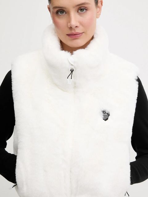 EA7 Emporio Armani bezrękawnik kolor biały przejściowy AF14797.7W000790