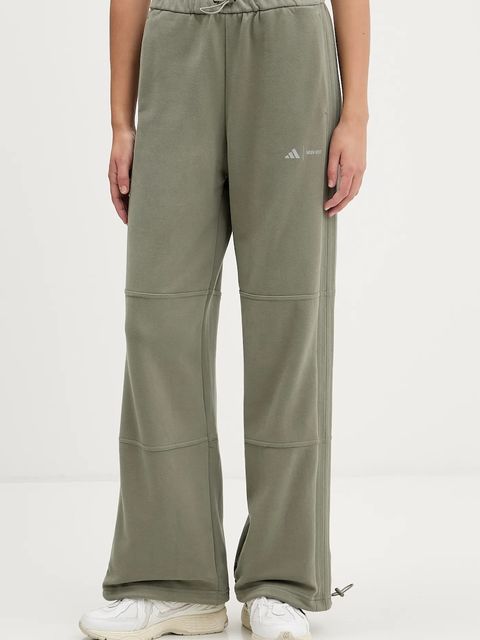 adidas spodnie dresowe bawełniane adidas x Moon Boot damskie kolor zielony gładkie JM1099 - zdjęcie produktu nr 1