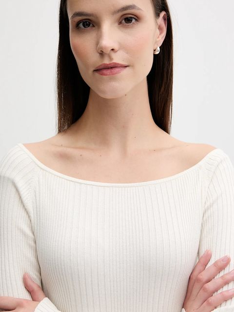 United Colors of Benetton sweter damski kolor beżowy lekki 16UYD10E7