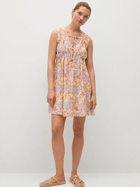 Mango Sukienka MINA kolor różowy mini rozkloszowana - zdjęcie produktu nr 1