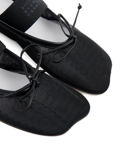 MM6 Maison Margiela mesh ballerina shoes - Black
