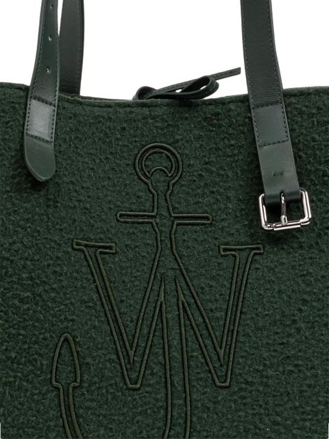 JW Anderson embossed-logo tote bag - Green