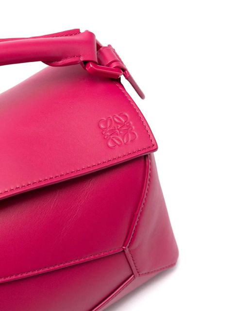 LOEWE small Puzzle Edge leather tote bag - Pink