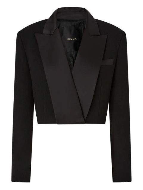 PINKO shawl lapel cropped jacket - Black - zdjęcie produktu nr 1