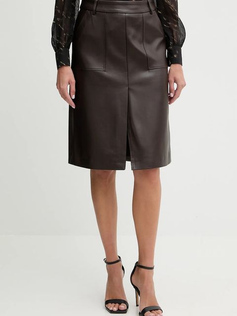 Morgan spódnica JILF kolor brązowy midi ołówkowa JILF - zdjęcie produktu nr 1