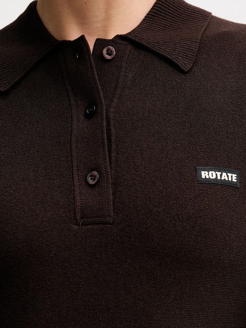 Rotate sukienka kolor brązowy mini rozkloszowana 1154881667