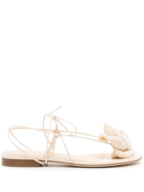 Magda Butrym Flower crochet-knit sandals - Neutrals - zdjęcie produktu nr 1