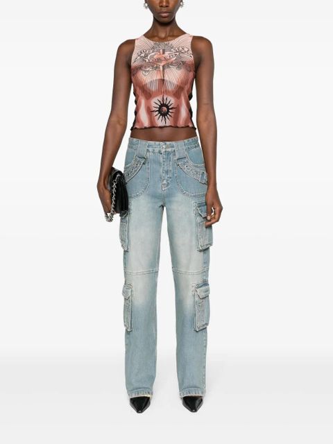 MISBHV Harness low-rise cargo jeans - Blue