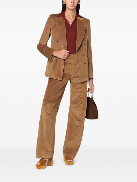 ETRO zip corduroy trousers - Brown