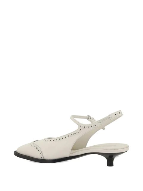 Miu Miu slingback leather pumps - White