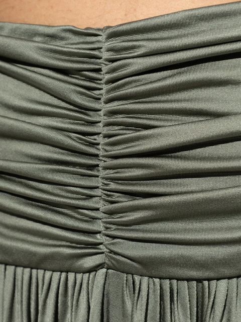 Balmain ruched trousers - Green