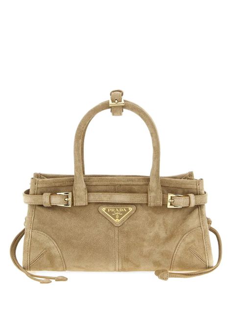 Prada mini Bonnie suede tote bag - Neutrals - zdjęcie produktu nr 1