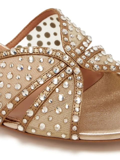 Aquazzura leather mules - Gold