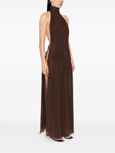 Oséree ring turtleneck maxi dress - Brown
